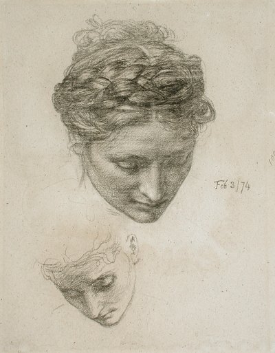 Estudio de dos cabezas de Edward John Poynter